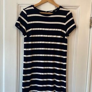 LOFT Blue and White Sheath Mini Dress